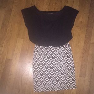 Black and White “Shirt Skirt” Mini Dress